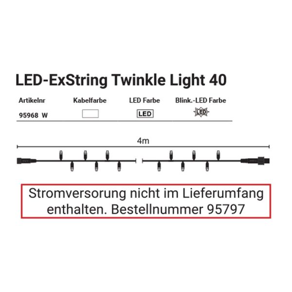 LED-ExString Twinkle Light 40